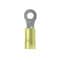 Panduit Ring Terminal, 1/4 in Stud Size, 10 AWG, 1,000 V, Nylon Insulated, Yellow, 50 PK PNF10-14R-L - alternate 1